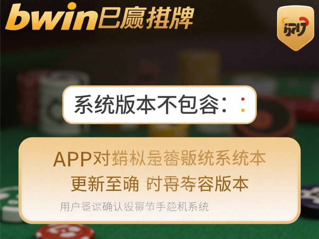 系统版本不兼容：bwin必赢棋牌APP可能对设备的